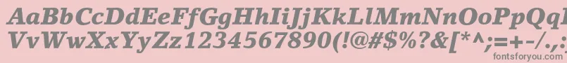 LinoletterstdBlackit Font – Gray Fonts on Pink Background