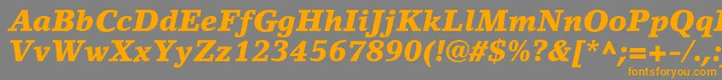 LinoletterstdBlackit Font – Orange Fonts on Gray Background