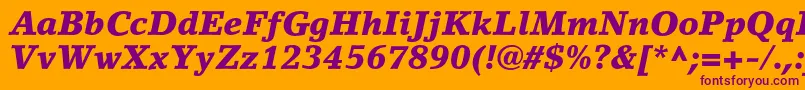 LinoletterstdBlackit Font – Purple Fonts on Orange Background