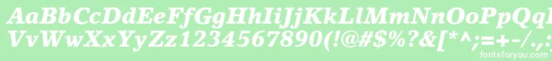 LinoletterstdBlackit Font – White Fonts on Green Background