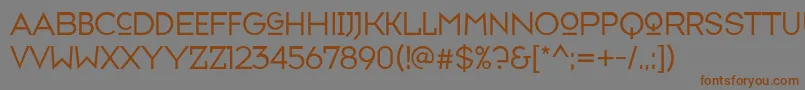 Typefaceseven Font – Brown Fonts on Gray Background
