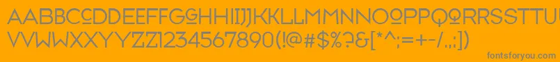 Typefaceseven Font – Gray Fonts on Orange Background