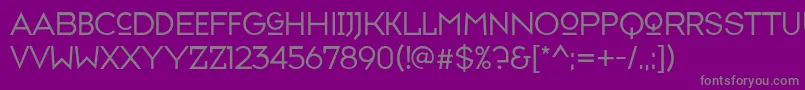 Czcionka Typefaceseven – szare czcionki na fioletowym tle