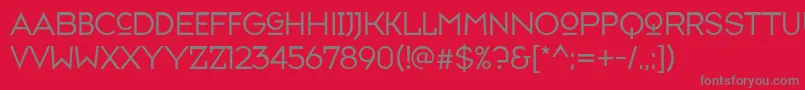 Czcionka Typefaceseven – szare czcionki na czerwonym tle