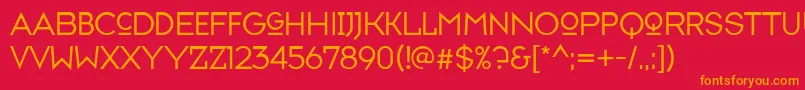 Typefaceseven Font – Orange Fonts on Red Background