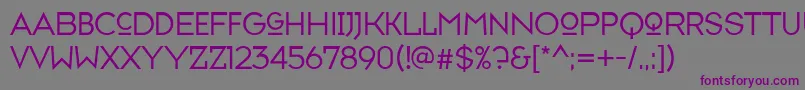 Typefaceseven-fontti – violetit fontit harmaalla taustalla