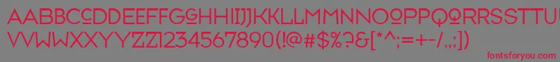 Typefaceseven Font – Red Fonts on Gray Background