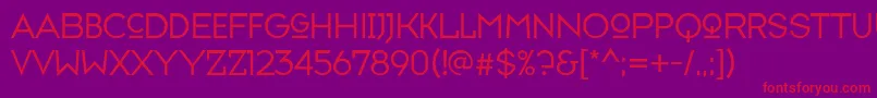 Police Typefaceseven – polices rouges sur fond violet