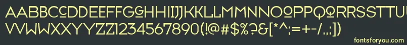 Typefaceseven Font – Yellow Fonts on Black Background