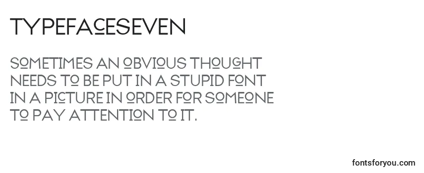 Typefaceseven-fontti