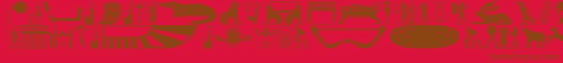 Подробнее о шрифте Oldegyptglyphs Шрифт Oldegyptglyphs – коричневые шрифты на красном фоне