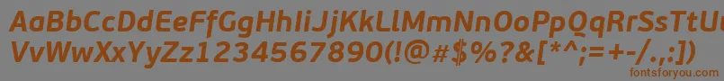 PfbeausansproBolditalic Font – Brown Fonts on Gray Background