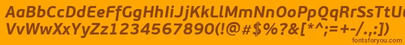 En savoir plus sur la police PfbeausansproBolditalic Police PfbeausansproBolditalic – polices brunes sur fond orange