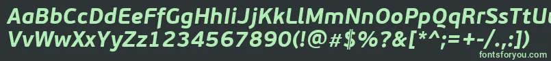 PfbeausansproBolditalic Font – Green Fonts on Black Background