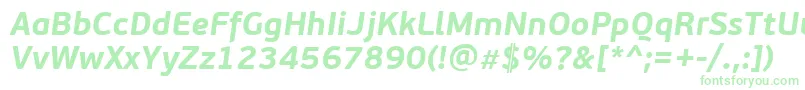 PfbeausansproBolditalic Font – Green Fonts on White Background