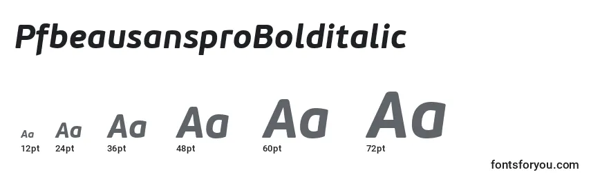 PfbeausansproBolditalic Font Sizes