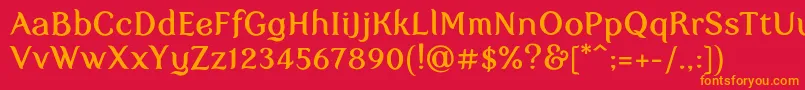 Myfaircody Font – Orange Fonts on Red Background