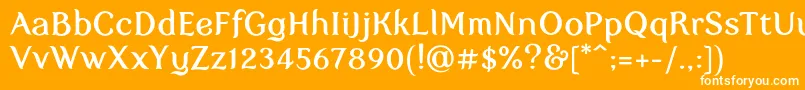 Myfaircody Font – White Fonts on Orange Background