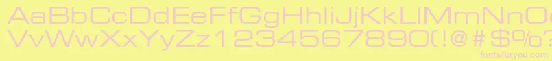 Fonte EurostileltstdEx2 – fontes rosa em um fundo amarelo