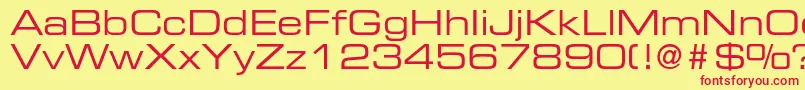 EurostileltstdEx2 Font – Red Fonts on Yellow Background