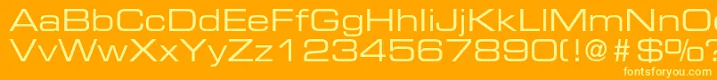 EurostileltstdEx2 Font – Yellow Fonts on Orange Background
