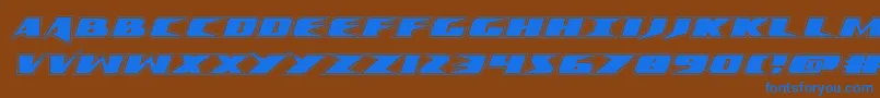 Crimesyndicateacad Font – Blue Fonts on Brown Background