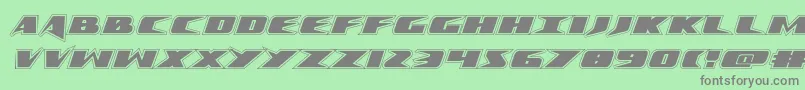 Crimesyndicateacad Font – Gray Fonts on Green Background