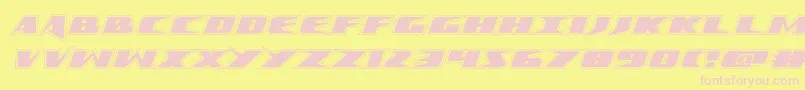 Crimesyndicateacad Font – Pink Fonts on Yellow Background