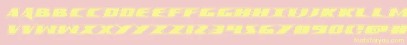 Crimesyndicateacad Font – Yellow Fonts on Pink Background