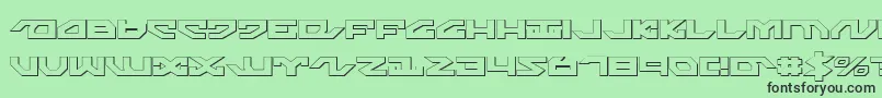 Nightrunners-fontti – mustat fontit vihreällä taustalla