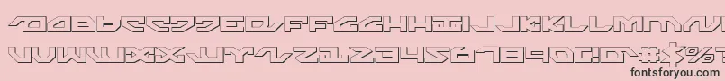 フォントNightrunners – ピンクの背景に黒い文字