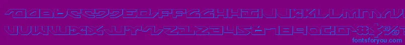 Nightrunners-fontti – siniset fontit violetilla taustalla