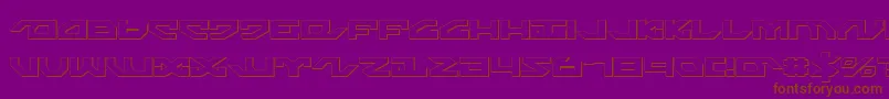 フォントNightrunners – 紫色の背景に茶色のフォント