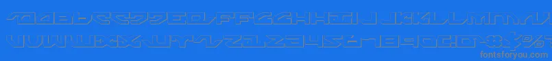 フォントNightrunners – 青い背景に灰色の文字
