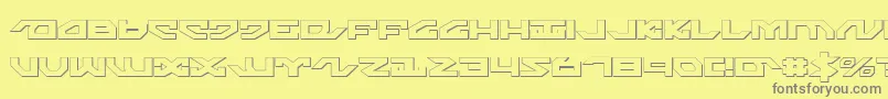 Nightrunners-fontti – harmaat kirjasimet keltaisella taustalla
