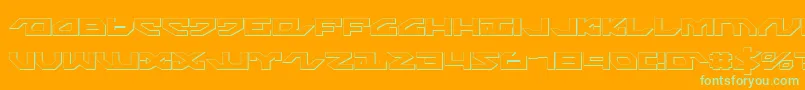 Шрифт Nightrunners – зелёные шрифты на оранжевом фоне