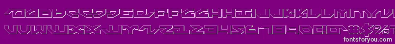 Nightrunners-fontti – vihreät fontit violetilla taustalla
