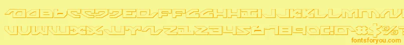 Nightrunners-fontti – oranssit fontit keltaisella taustalla
