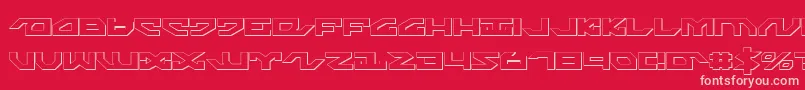 Nightrunners-fontti – vaaleanpunaiset fontit punaisella taustalla