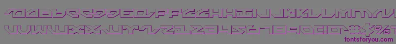 フォントNightrunners – 紫色のフォント、灰色の背景