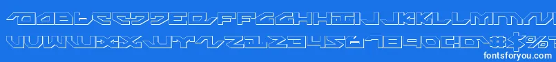 フォントNightrunners – 青い背景に白い文字
