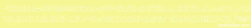 Nightrunners-fontti – valkoiset fontit keltaisella taustalla