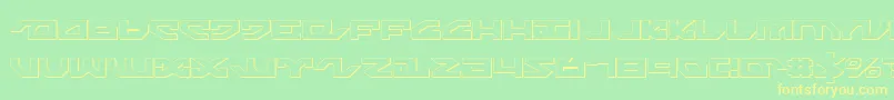 Nightrunners-fontti – keltaiset fontit vihreällä taustalla