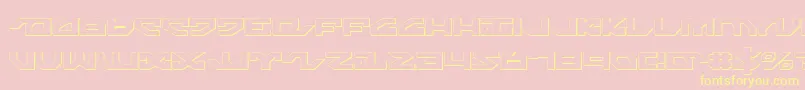 Nightrunners-fontti – keltaiset fontit vaaleanpunaisella taustalla