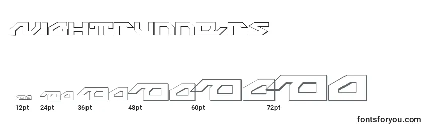 Размеры шрифта Nightrunners