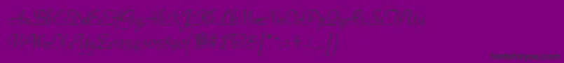 フォントParkplacenarrowRegular – 紫の背景に黒い文字