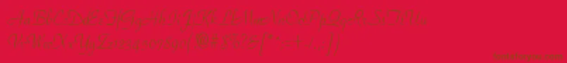 ParkplacenarrowRegular Font – Brown Fonts on Red Background