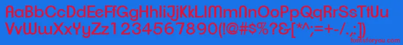 ClementepdaiRegular Font – Red Fonts on Blue Background