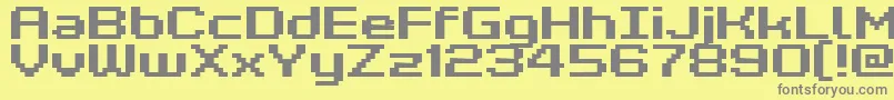 Kyrou7WideBold Font – Gray Fonts on Yellow Background