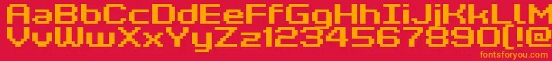 Kyrou7WideBold Font – Orange Fonts on Red Background